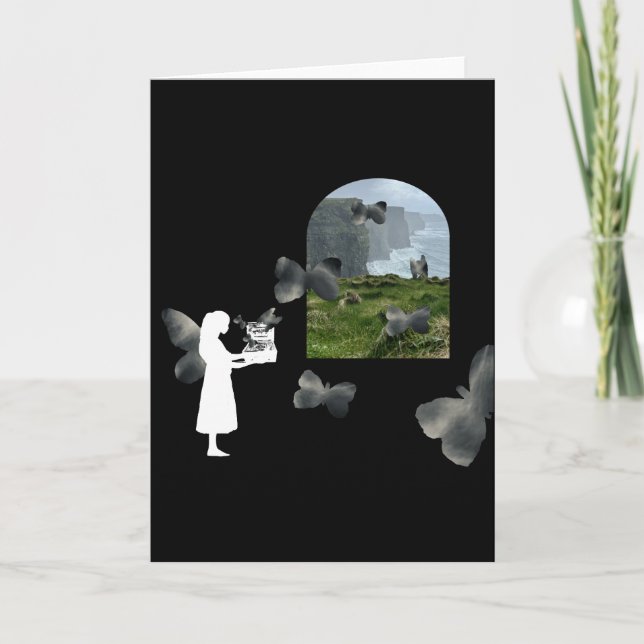 Releasing Butterflies Cliffs of Moher Note Card (Front)