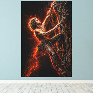 Relentless Ascent – Angelic Climber Power Canvas Print