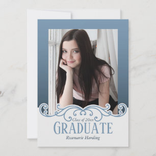 Reliable Blue Photo Frame Invitation