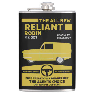 Reliant Robin Car Hip Flask