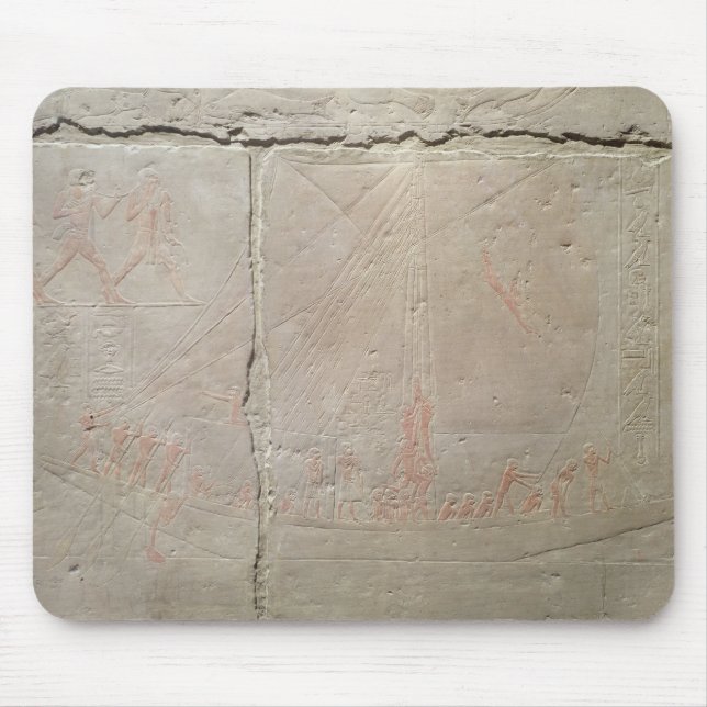 Relief depicting a boat journey mouse pad (Front)