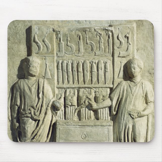 Relief depicting a cutlery shop mouse pad (Front)