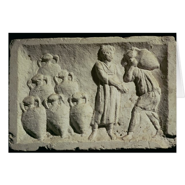 Relief depicting a delivery of wine (Front Horizontal)