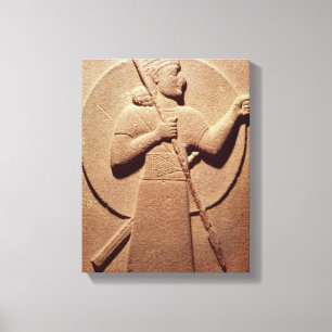Relief depicting a Hittite warrior Canvas Print
