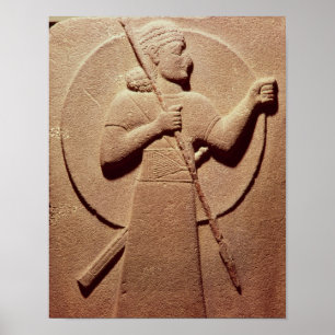 Relief depicting a Hittite warrior Poster