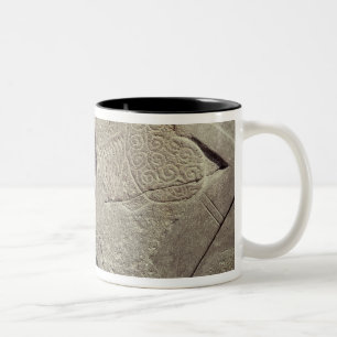 Relief depicting a hunter, from Tell-Halaf, Two-Tone Coffee Mug