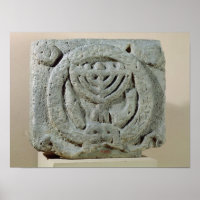 Relief depicting a menorah