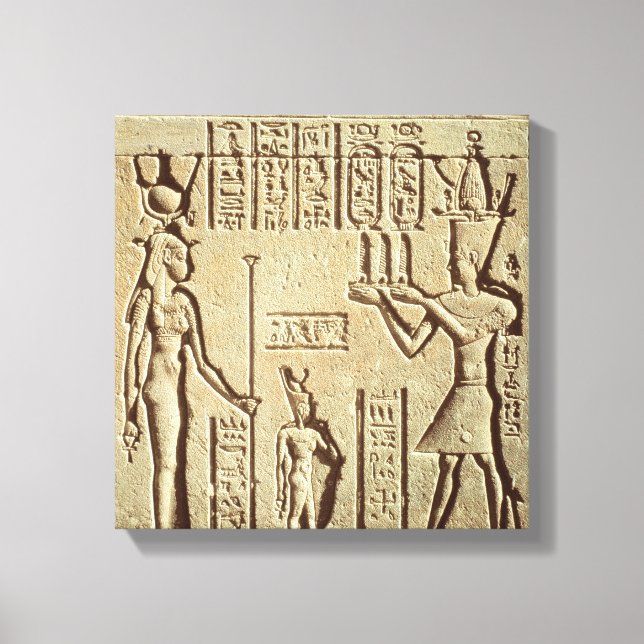 Relief depicting a pharaoh canvas print (Front)