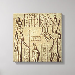 Relief depicting a pharaoh canvas print