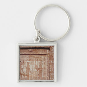 Relief depicting a pharaoh key ring