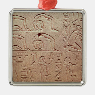 Relief depicting acrobats and a harpist metal tree decoration