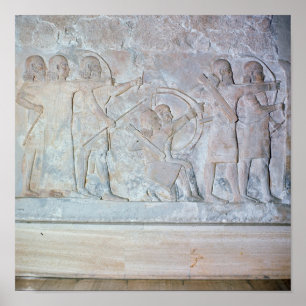 Relief depicting archers poster