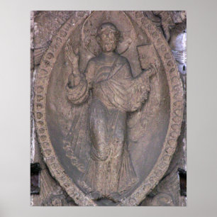 Relief depicting Christ in a mandorla, from the no Poster