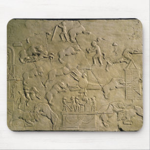 Relief depicting circus games mouse pad