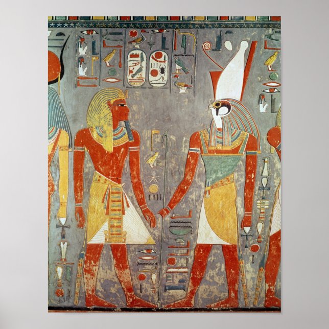 Relief depicting Horemheb  before Horus Poster (Front)