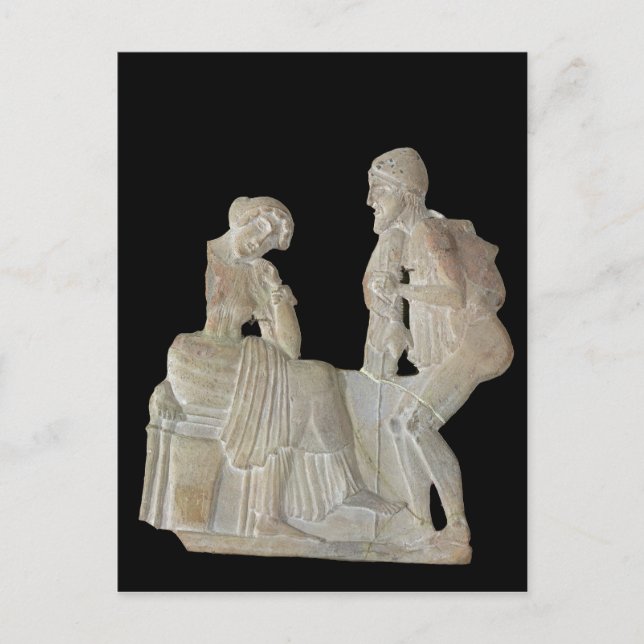 Relief depicting Odysseus and Penelope Postcard (Front)