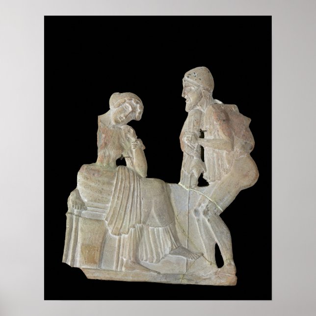 Relief depicting Odysseus and Penelope Poster (Front)