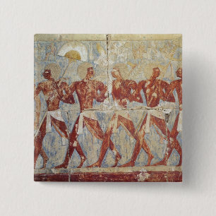 Relief depicting parade in honour of Hathor 15 Cm Square Badge