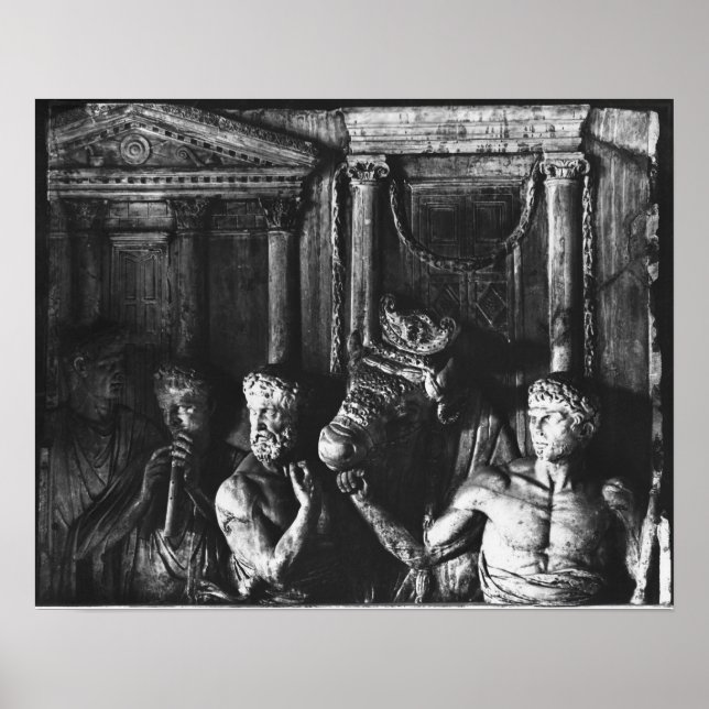 Relief depicting preparations for a sacrifice poster (Front)