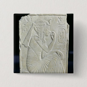 Relief depicting Ramesses II as a child 15 Cm Square Badge
