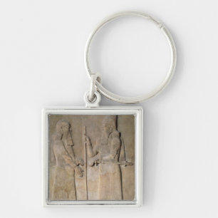 Relief depicting Sargon II  and a vizier Key Ring