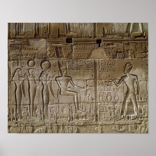 Relief depicting Seti I  making an offering Poster (Front)