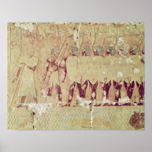 Relief depicting soldiers poster