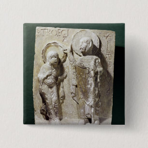 Relief depicting St. Hilary 15 Cm Square Badge
