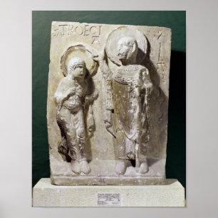 Relief depicting St. Hilary Poster