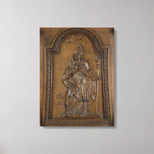 Relief depicting St. Medard Bishop Canvas Print