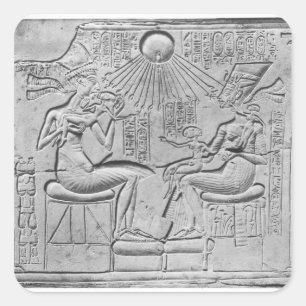 Relief depicting the Aten giving life Square Sticker