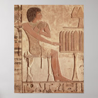 Relief depicting the deceased seated