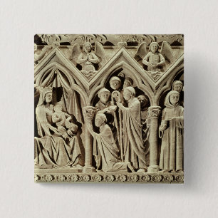 Relief depicting the Presentation of the Monks 15 Cm Square Badge