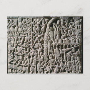 Relief depicting the Siege of Carcassonne Postcard