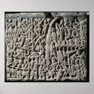 Relief depicting the Siege of Carcassonne Poster