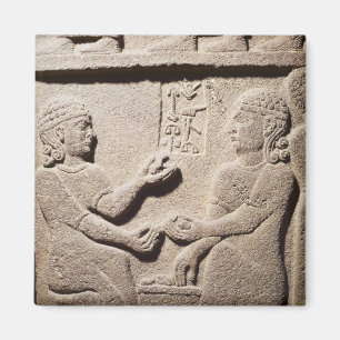 Relief depicting the son of King Araras Magnet