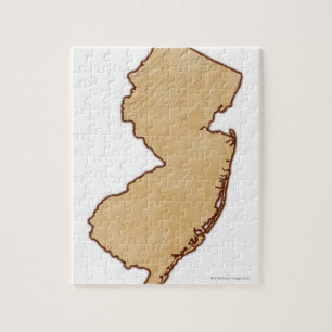 Relief Map of New Jersey Jigsaw Puzzle