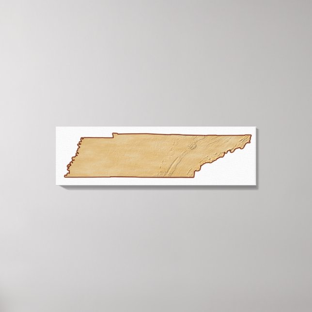 Relief Map of Tennessee Canvas Print (Front)