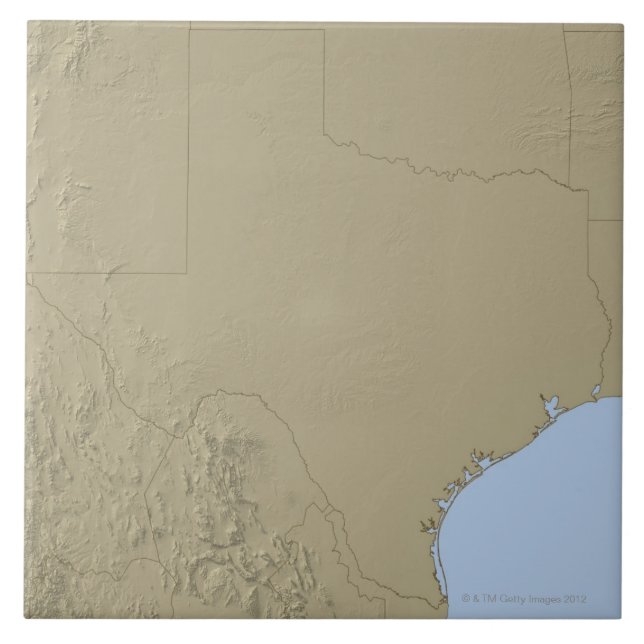 Relief Map of Texas 2 Tile (Front)