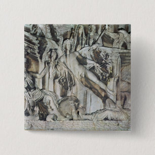 Relief of the Apotheosis of Emperor Antoninus 15 Cm Square Badge