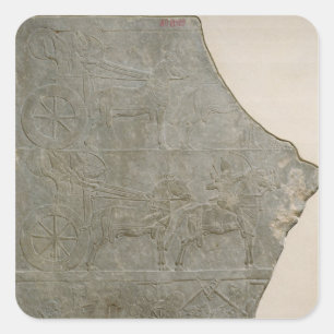 Relief of the Assyrian army in battle and at Square Sticker