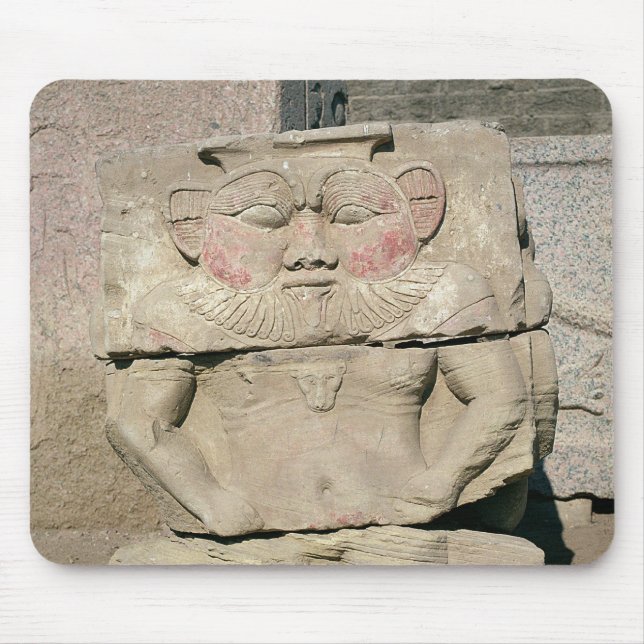 Relief of the Egyptian household god, Bes Mouse Pad (Front)