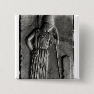 Relief of the Mourning Athena, c.460 15 Cm Square Badge