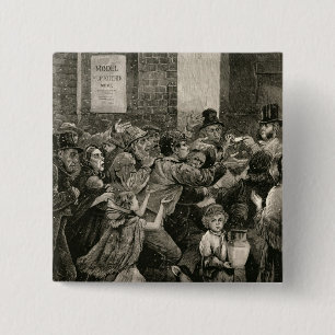 Relief of the Unemployed in London 15 Cm Square Badge