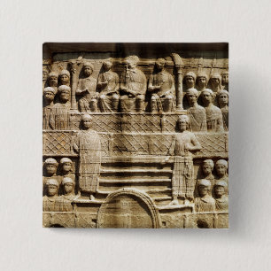 Relief on the base of the Obelisk of Theodosius 15 Cm Square Badge