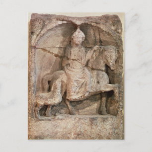 Relief representing Epona, Gaulish goddess Postcard