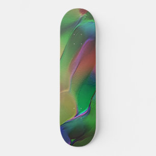 Reliefs with a predominance of green and yellow skateboard