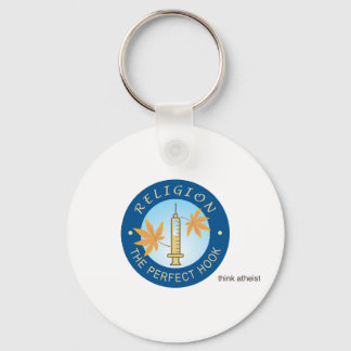 Religion as a Drug Classic Button Keychain