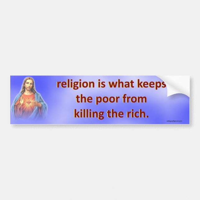 religion... bumper sticker (Front)