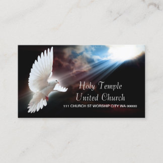 Religion Christian Dove Spiritual Church Praise Business Card